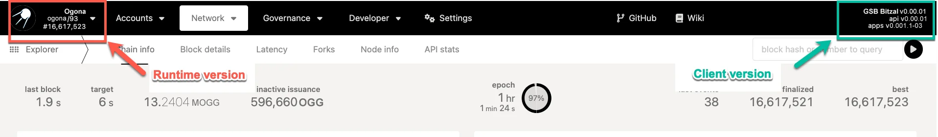 Runtime vs Client versioning
